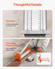 304.8mm Vinyl Floor Cutter, 12mm Thick Laminate Flooring Cutter with Upgraded Labor-Saving Aluminum-Alloy Lever, Telescoping Support Plate, Cuts
