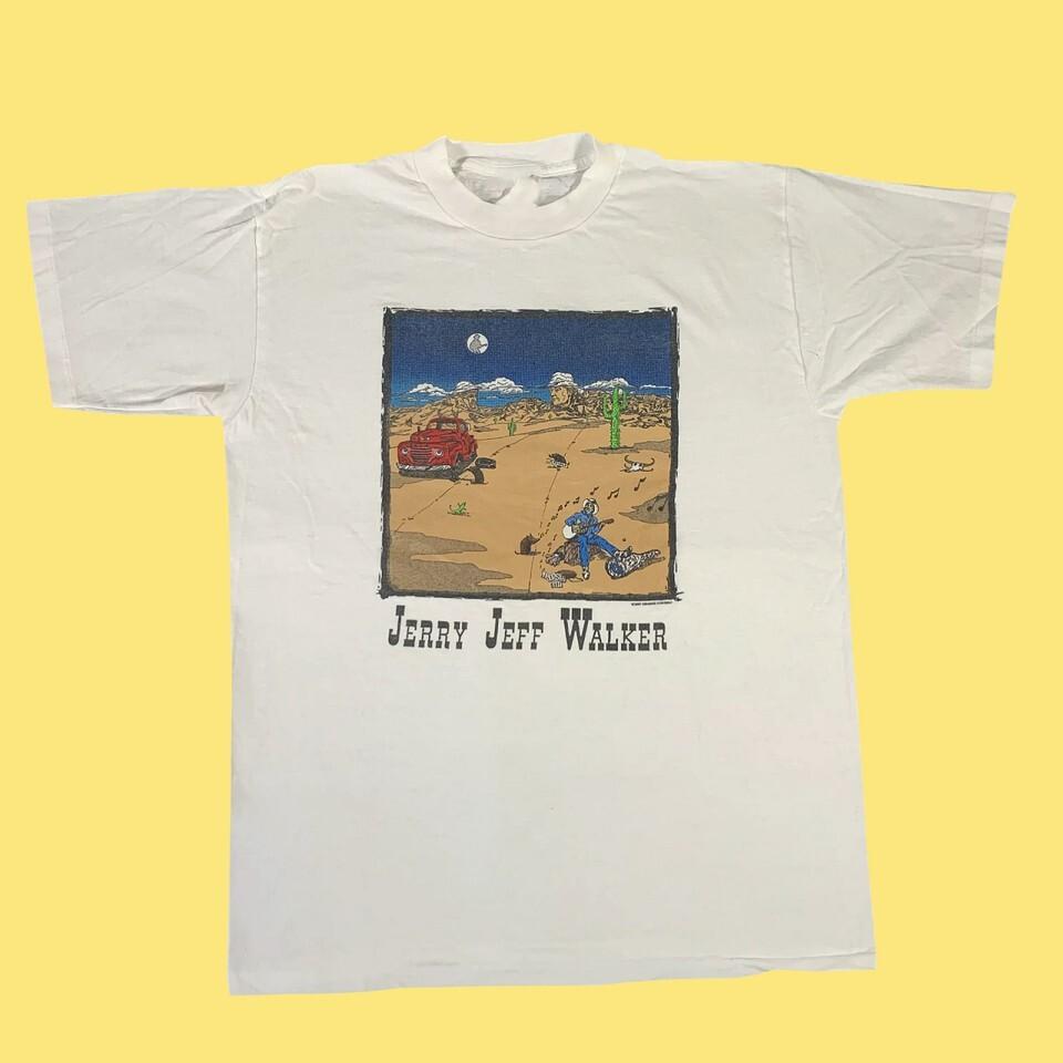 Vintage Jerry Jeff Walker Luckenbach Shirt Classic White Unisex S5XL Unisex T-Shirt XXXL