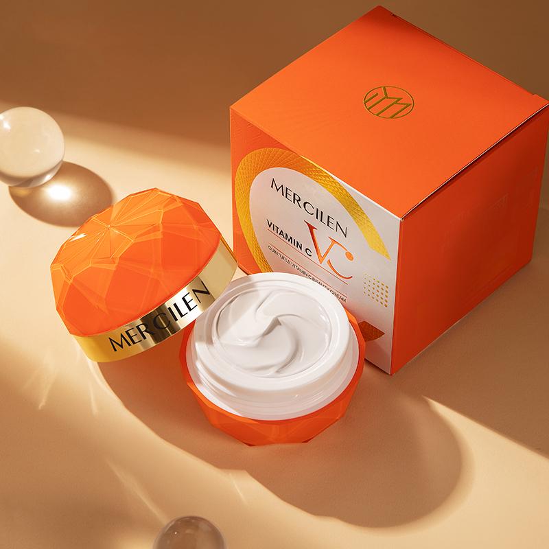 MERCILEN Concealer Five-fold Vitamin C Beauty Cream 50g Firming and Moisturizing Pre-Makeup Concealer Brightening Naked Makeup Lazy Face Cream
