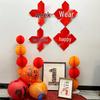 Chinese New Year Lantern Honeycomb Ball Decoration for Birthday and Photo Props