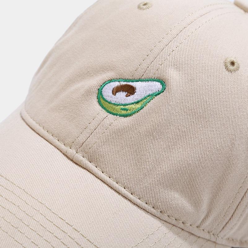 Spring new embroidered soft-top avocado cap men's and women's outdoor leisure sunscreen baseball cap