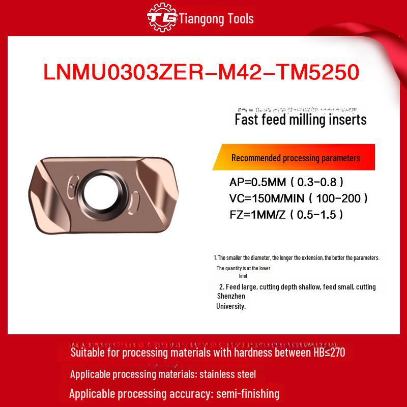 

Tiangong MSWN90 90° Milling Cutter Disc for Cast Iron & Stainless Steel, 160C40-10T08 Blade