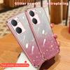 KEYSION Luxury Plating Glitter Phone Case for VIVO Y03 Y03t Transparent Soft TPU Shockproof Cover for VIVO Y18 Y18s Y28s 5G