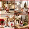 Rustic Winter Home Accessories Christmas Wooden Paper Towel Holder, Decorative Vertical Roll Dispenser, Gift for Stable Weighted Base Organizer