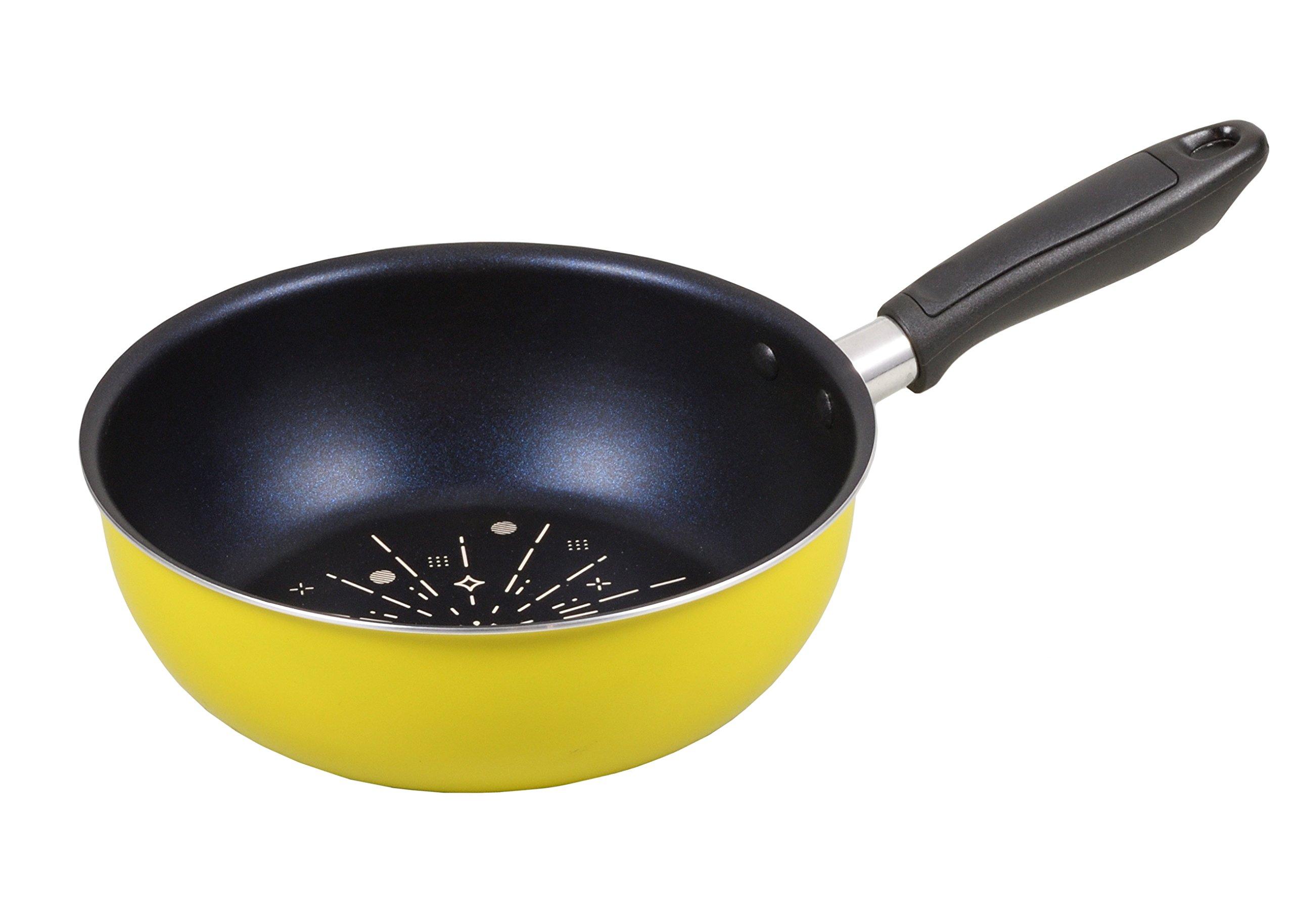 

Delish Kitchen Blue Diamond Coated IH-Compatible Frying Pan, 20cm, Yellow