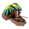 Assemble Small Particle Building Block Drifting Raft Pirate Gunboat Port Scene Tabletop Ornament