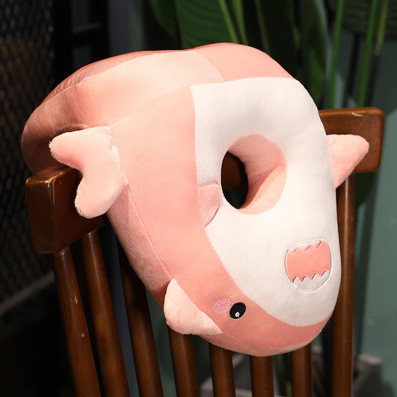 Shark Soft Plush Throw Pillow Kawaii Marine Animal Stuffed Toy Cute Shark Plush Toy for Kids 25x28cm