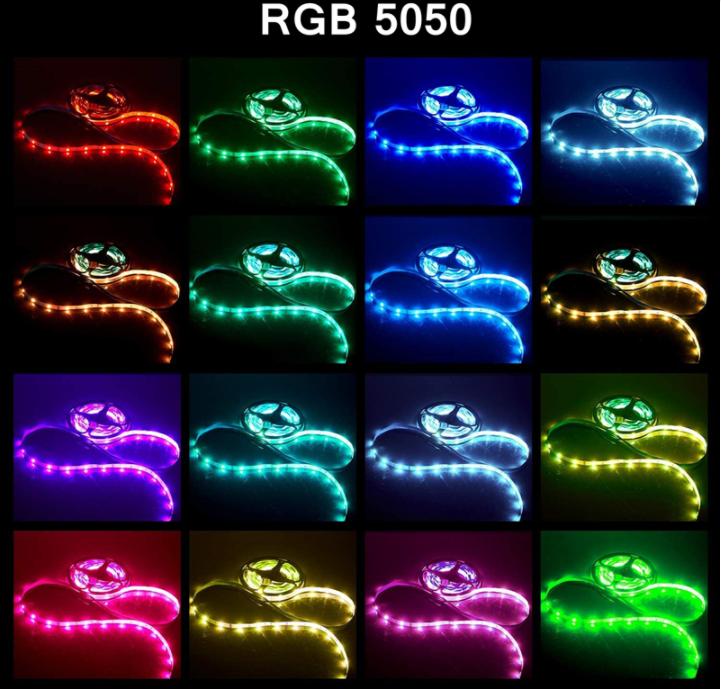 Светодиодная лента DC 5V USB 1 метр 5050 Водонепроницаемая RGB LED подсветка Гибкая 50 см 1 м 2 м добавить 3 17-клавишный пульт для подсветки телевизора