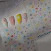 Trendy Translucent Star Plaid Nail and Device Decor Stickers