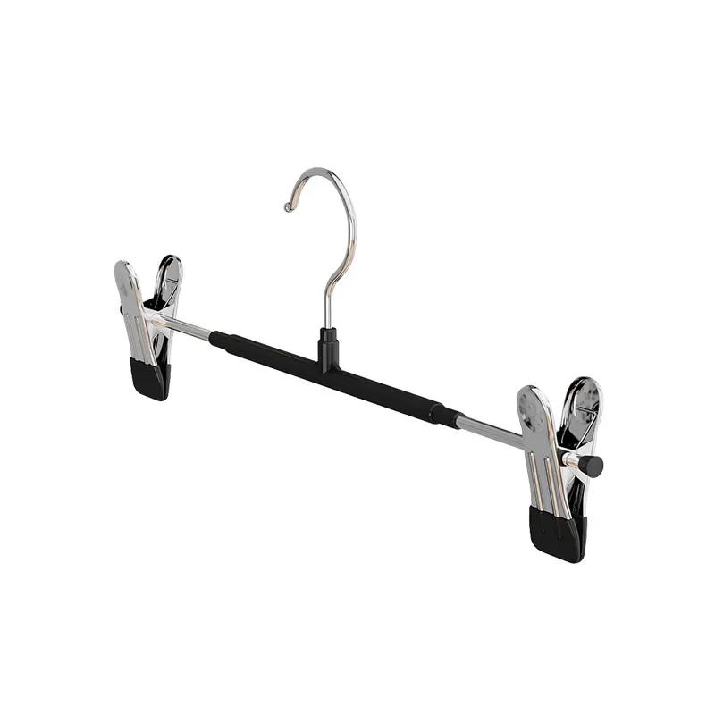 Rack Clip Stainless Steel Trouser Hanger Non Slip Pants Skirt Hangers Drying Hangers with Clips for Socks/Skirts/Coats