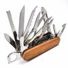 91mm Black-Red Stainless Steel Multi-tool Knife: 17 Parts, 30 Functions, Portable Survival Tool.