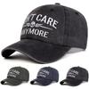 Unisex Dont Care Anymore Embroidery Wash Baseball Caps Spring Autumn Outdoor Adjustable Casual Hats Sunscreen Hat Sports Cap