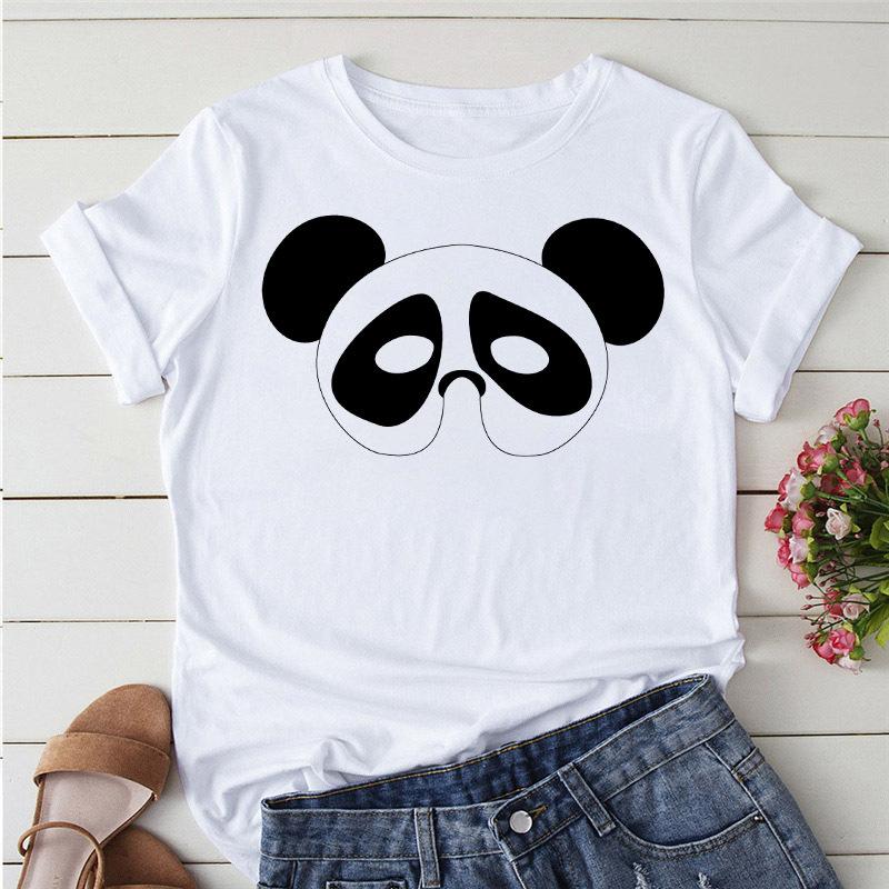 Summer Tshirts Cartoon T Shirt Unisex Kawaii Panda Yoga Print Graphic T Shirts Cute Girl Harajuku Anime Cartoon Female Clothes