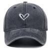 Vintage Heart Love Cap Baseball Washed Women'S New Brand Latest Fresh Hats Casual Adjustable Sun Shade Cap For Woman Streetwear Outdoor Dad Hat