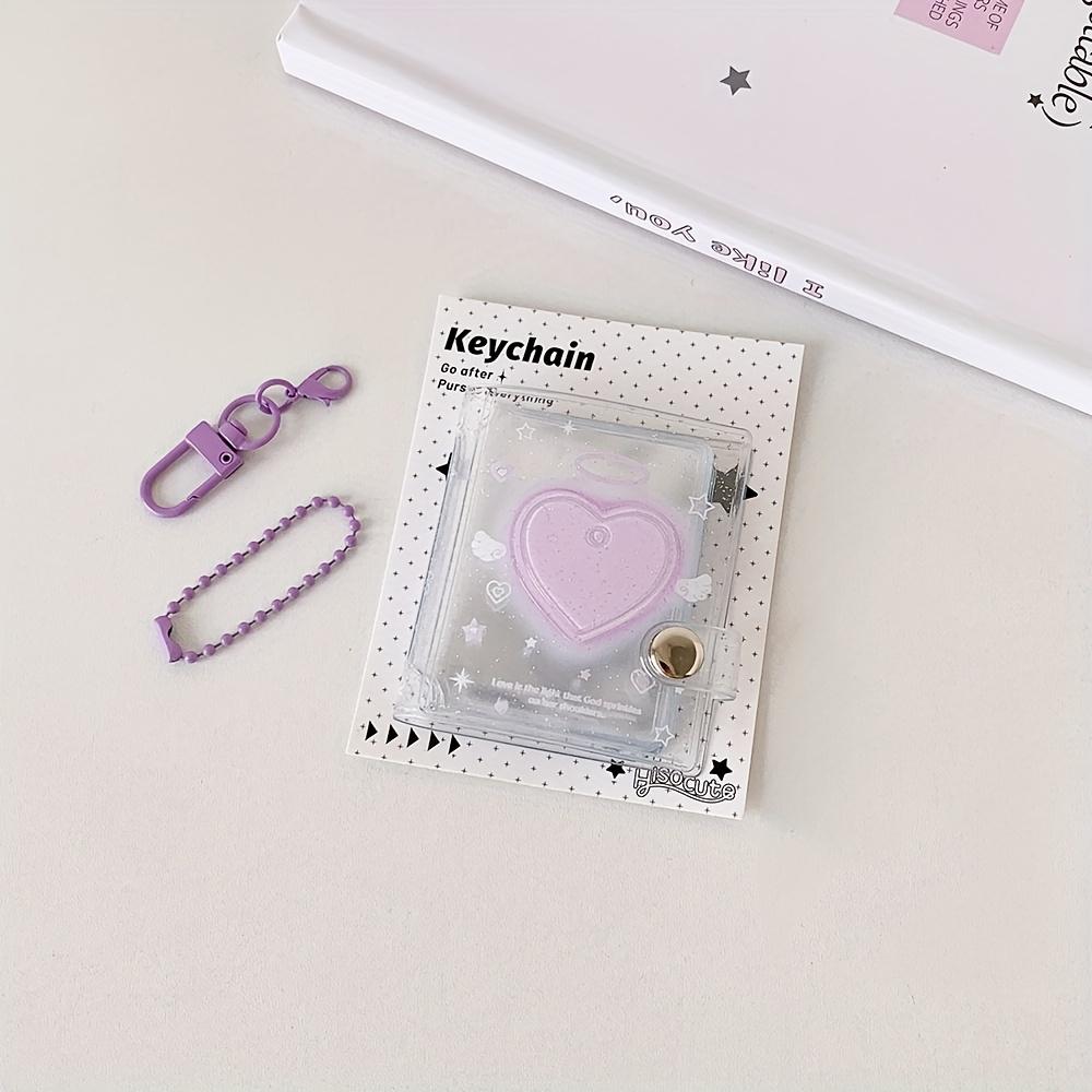 

2-inch Card book, boutique keychain, pendant, photo album, student headshot, ID photo storage book фіолетовий