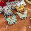 Vintage Butterfly Metal Bookmark With Long Tassel Creative Stationery Gift For Book Lovers Readers Teachers Students School Gift
