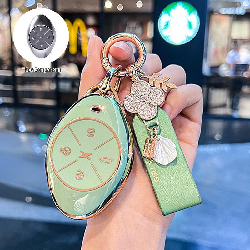 Premium Key Cover & Keychain for Xiaopeng P7, G6, New P7i, P5, G3, G3i, G9 Models