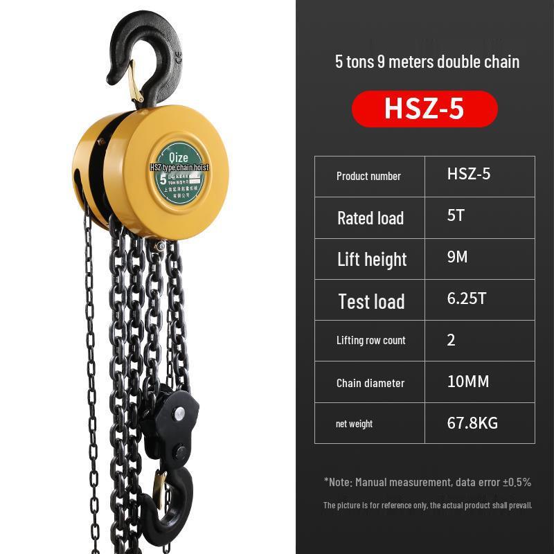 National Standard Manual Chain Hoist: 1, 2, 3, 5 Ton Lifting Capacity Lever Hoist