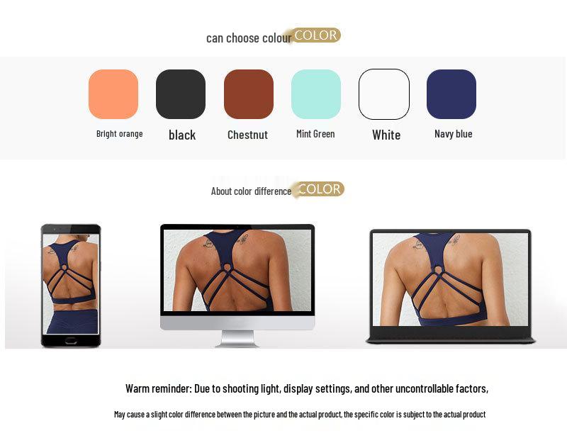 Herbst Nude-Feel Stoßfester Sport-BH: Schnelltrocknend, Schönes Rückendesign für Fitness und Yoga.