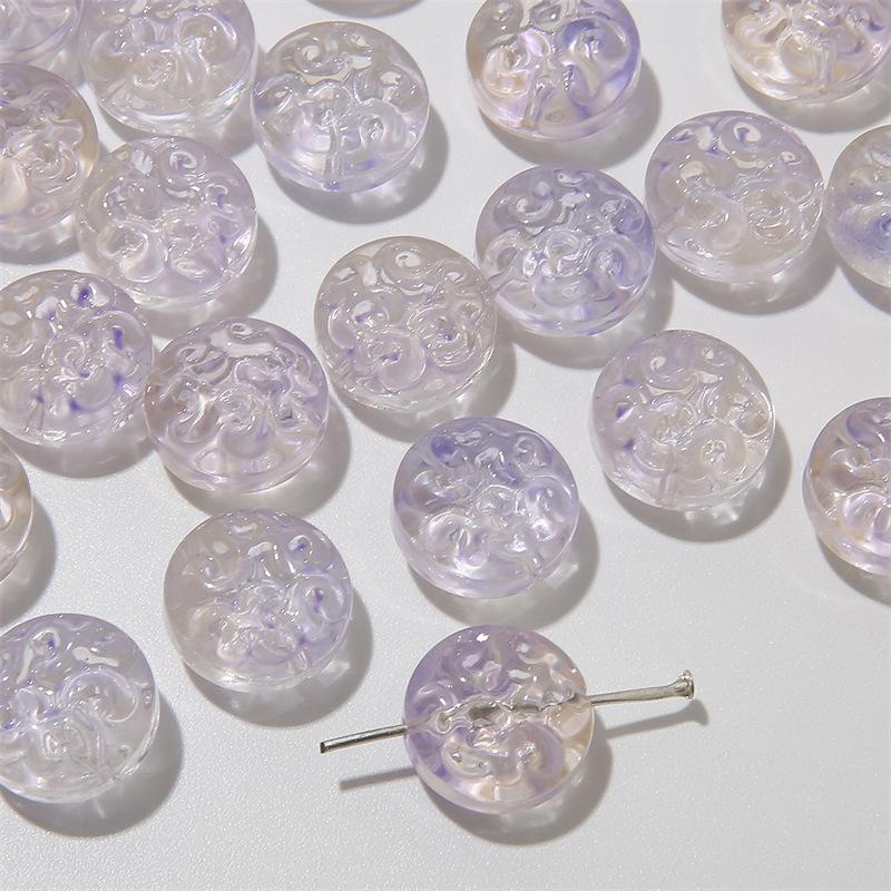 Transparent Two-Color Meander Glass Beads for DIY Bracelet Making