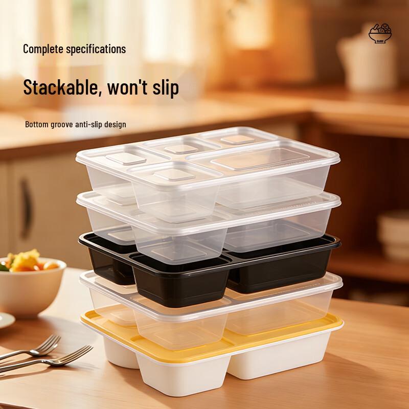 Disposable Six-Compartment Meal Boxes