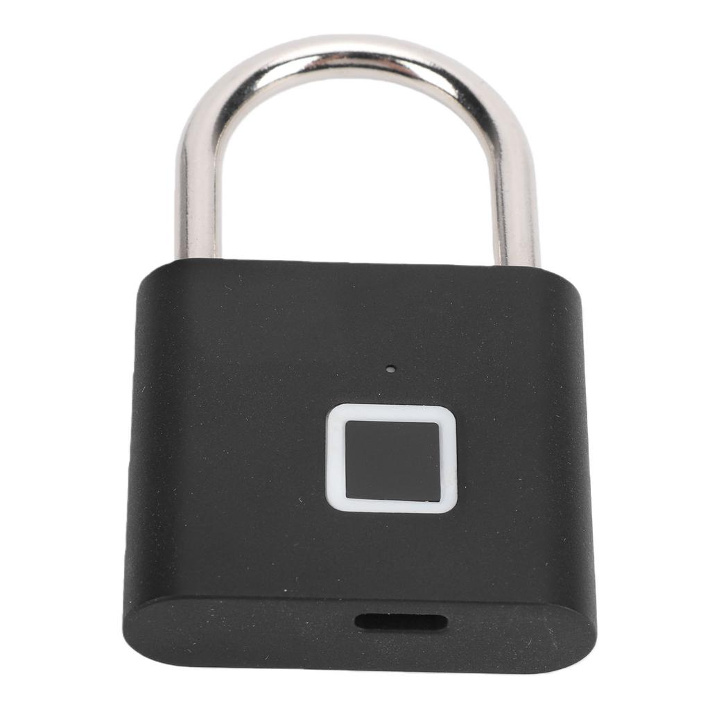 Fingerprint Padlock Keyless Water Proof Fingerprint Lock USB Rechargeable Quick Unlock for Backpack Luggage Black 20