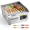 VEVOR Commercial Electric Griddle, 355 X 300 Mm, 2000W, 50-300 Degrees C Adjustable Temp Control