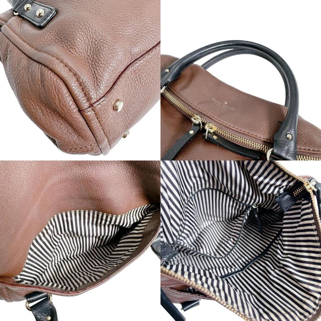 Kate Spade With Shoulder Strap Handbag Leather Brown Women Used