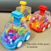 Babyspielzeug Cartoon Press-Zahnrad Auto Spielzeug Lnertia Rückzug Transparentes Auto Trägheit Rebound Auto Geburtstagsgeschenke für Kinder Jungen und Mädchen
