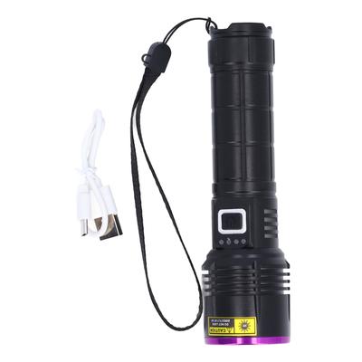 365nm UV Flashlight USB Rechargeable Portable Ultraviolet Torch Light Pet Urine Detector for Resin