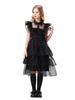 Wednesday Addams Family 2025 Black Princess Dress Halloween Cosplay Costume