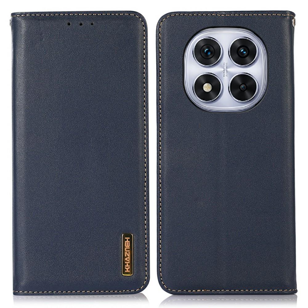 KHAZNEH Etui dla Xiaomi Redmi Note 14 Pro 5G/Poco X7 5G Portfel z prawdziwej skóry bydlęcej Pokrowiec na telefon Tekstura Nappa