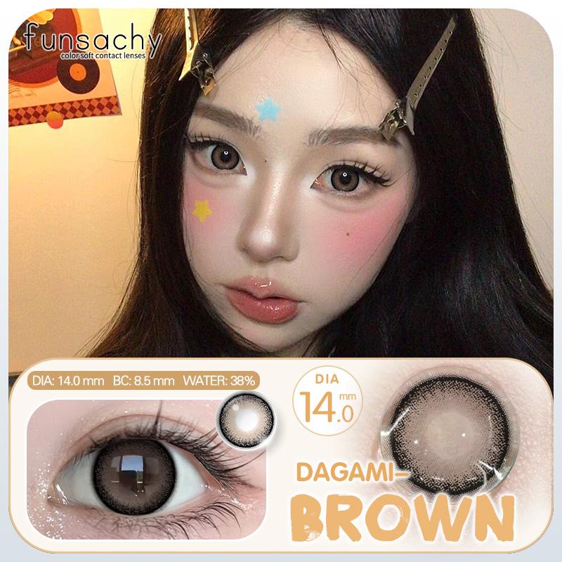 FUNSACHY 2pcs Natural Look Blue Eye Lenses Colored Contact Lenses for Eyes Eye Makeup Beauty Pupil Gray Eyes New Fashion Lens