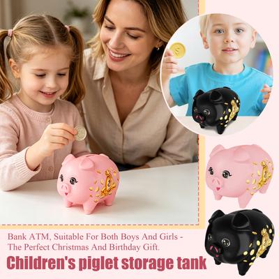 Children's Piggy Bank Coin Storage Container Durable Plastic Material Fun Design Easy To Use for Kids and Toddlers