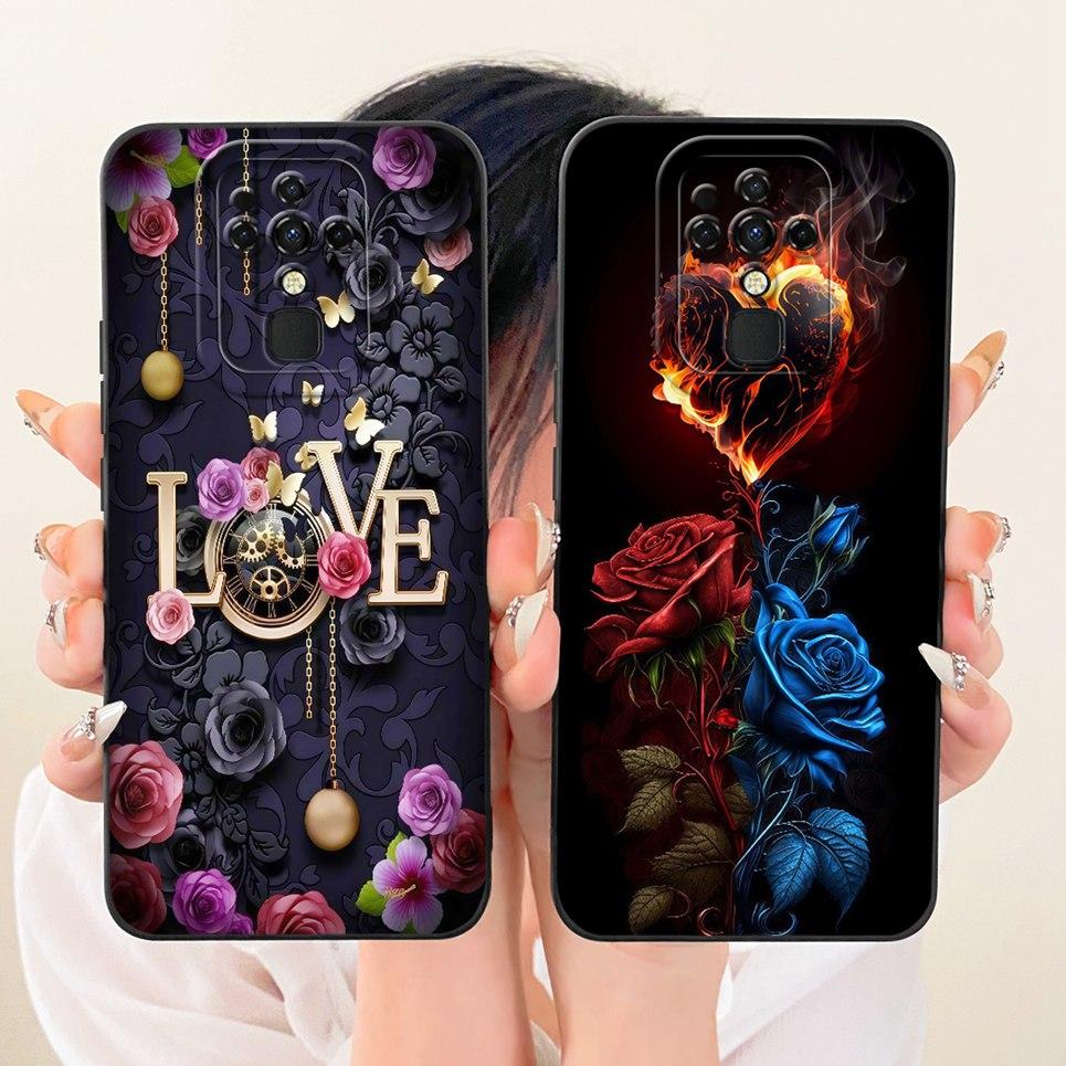 For Tecno Camon 16 CE7 16 Pro 16 Premier CE9 Phone Case Bow Pattern Flower Butterfly Girly Back Cover Silicone Soft Casing