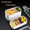 304 stainless steel lunch box for Adults Kids School Office 2 Layers 3 Grids bento Food Storage Containers  Easy to Clean