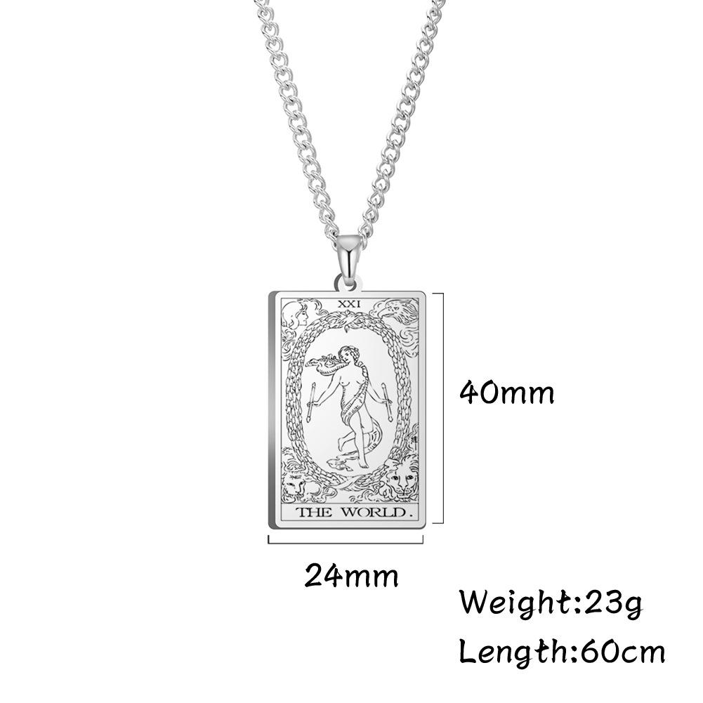Titanium Steel Taro Brand Pendant Necklace For Men And Women, 22 Fashionable And Simple Square Shaped Jewelry Accessories