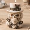 3D Cowboy Skull Silicone Mold, Halloween Skeleton Candle Mold for Epoxy Resin, Candle Making, Soap, Clay, Wax Casting, Halloween Home Decor