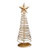 Gold Spiral Christmas Tree Decor Glittering Tabletop Tree with Star Topper for Holiday Home Office Table Centerpiece Mantel Shelf Decor