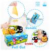 Magic Tissue Box Babyspeelgoed, Zacht Montessori Zintuiglijk Speelgoed voor baby's van 0-6-12 maanden, Hoog contrast Babyspeelgoed voor pasgeborenen Peuters Baby's Cadeau