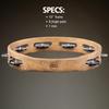 MEINL Percussion Traditional Wood Tambourine Stainless Steel Jingles 1row TA1WB []