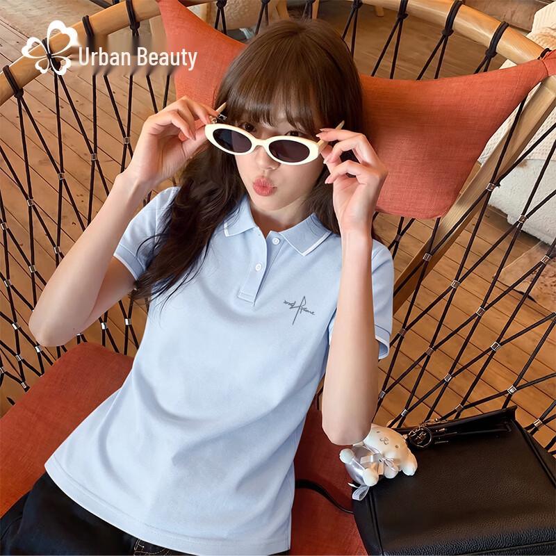 Cosmo Lady Women s Summer Loose-Fit Polo T-Shirt with Antibacterial & Moisture-Wicking M