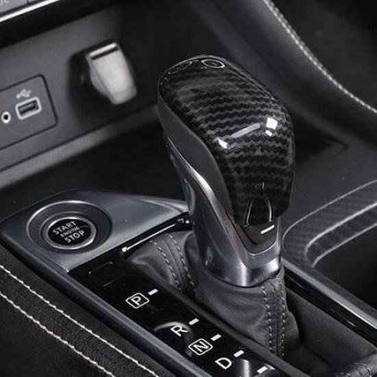 Carbon Fiber Style Gear Shift Knob Cover Trim 1pcs For Nissan Versa