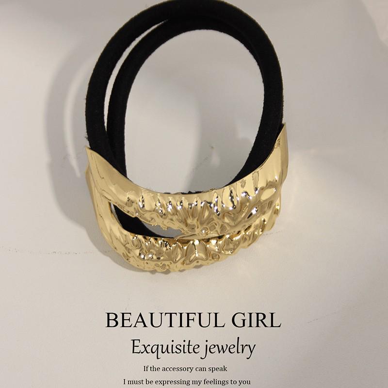 Minimalist Metal Hair Ring - New Korean Style High-End Ponytail Tie Rubber Band.