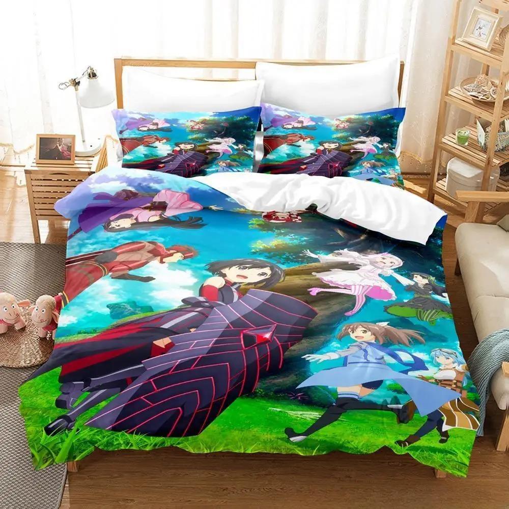 Anime BOFURI I Don’t Want To Get Hurt, So I’ll Max Out My Defense Bedding Set Single Twin Full Queen King Size Bed Set Adult Kid