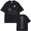 Rapper Kanye West Vultures New Music Album Graphic T Shirts Unisex Wounisex Hip Hop Fashion Oversized Tshirts Malecotton Tshirt Black