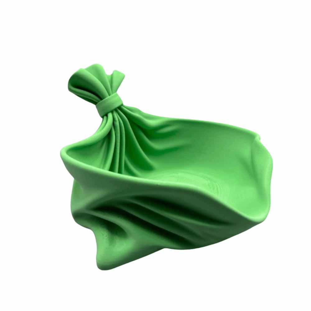Solid-colored Gift Bag Shape Tray Lightweight 3D Printed Tray  Festive