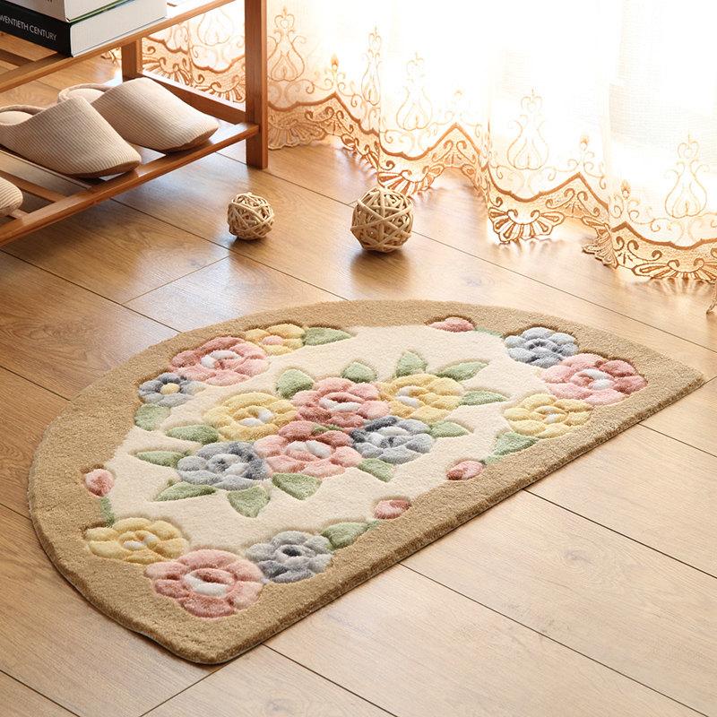 

Retro Flower Printing Bathroom Rug Mats, 1 PCS 7 Colors Anti-slip Bath Mat Carpet, Toilet Mat For Bathroom And Toilet alfombra about 40x60cm