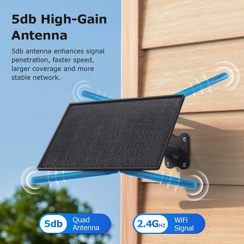 NIBIOK Outdoor Wasserdichter Solar Router Drahtloser 4G SIM Smart Router 10W Solarladung 12000 mAh Batterie Überwachungskamera Mobiles Web