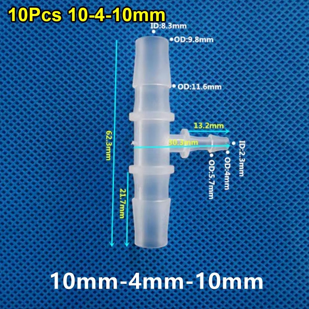 10Pcs Varied Diameter 3 Way Connector Plastic Hose Fittings  for Aquarium Fish Tank Fittings